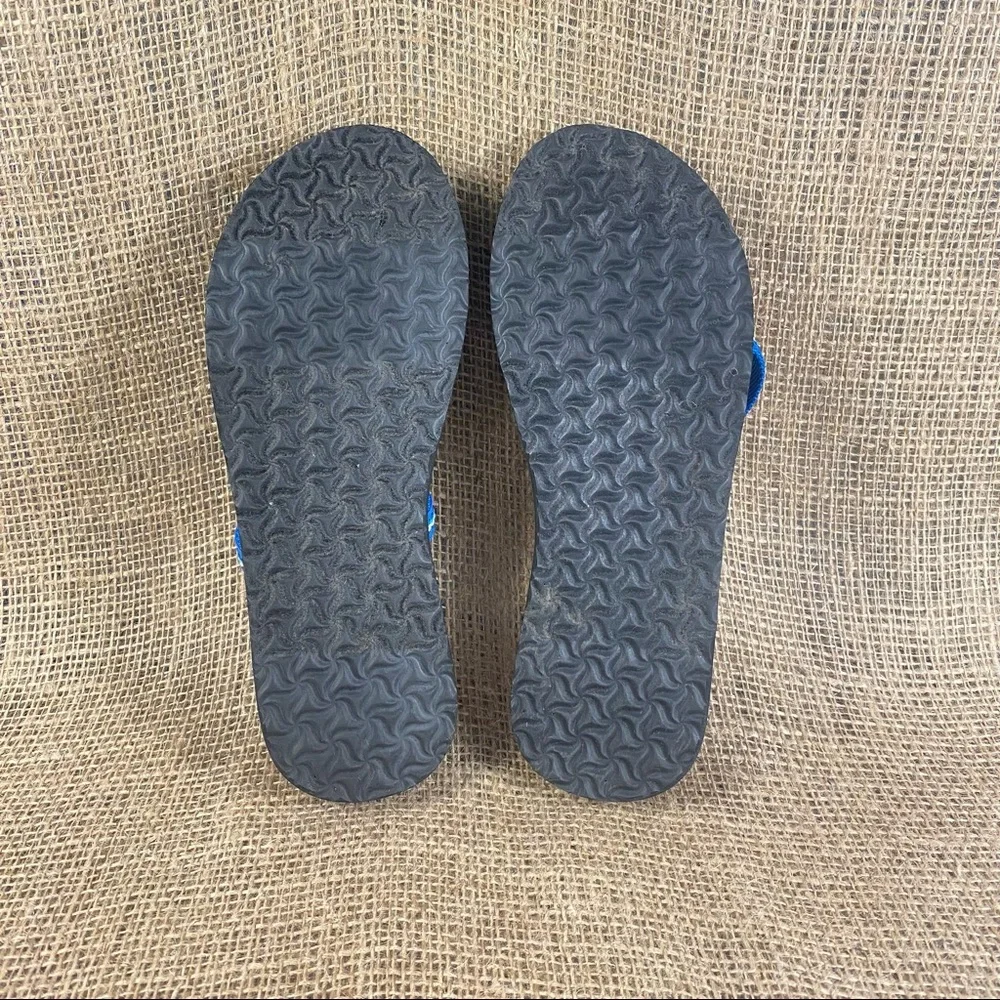 Teva sandals flip flops Blue strappy cushion Insoles Arch Support Sz  8 - Picture 12 of 12